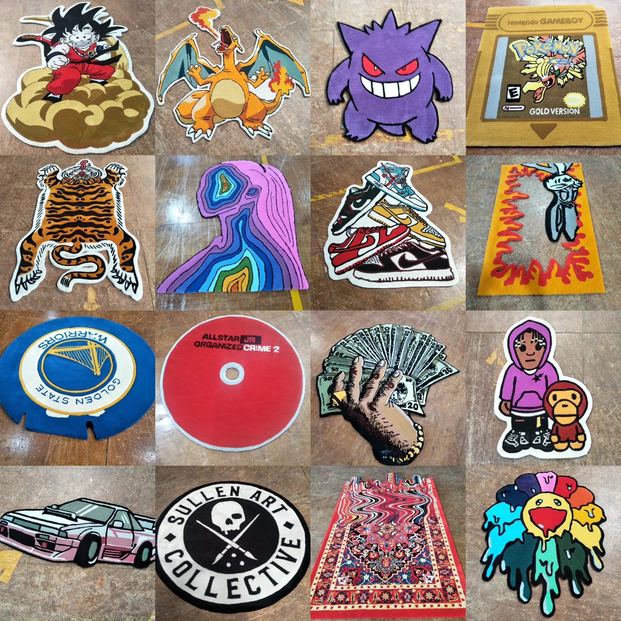 custom size hand tufted rugs with logo